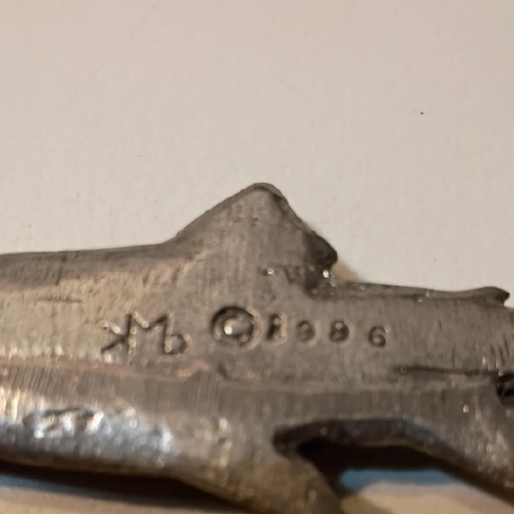 Trout Draw Pull Facing Left Signed KMD 1996 Pewter Fishing Outdoors Sports